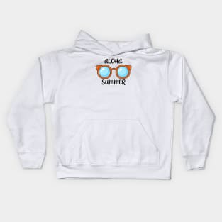 Aloha summer hello summer Kids Hoodie